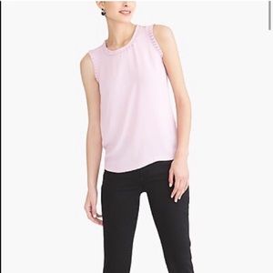 OLIVE JCrew Factory Keyhole Top Pleated Trim